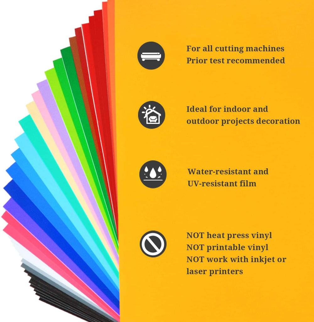 Permanent Adhesive Vinyl Backed Sheets by 12 40 Assorted Colors for sale  online
